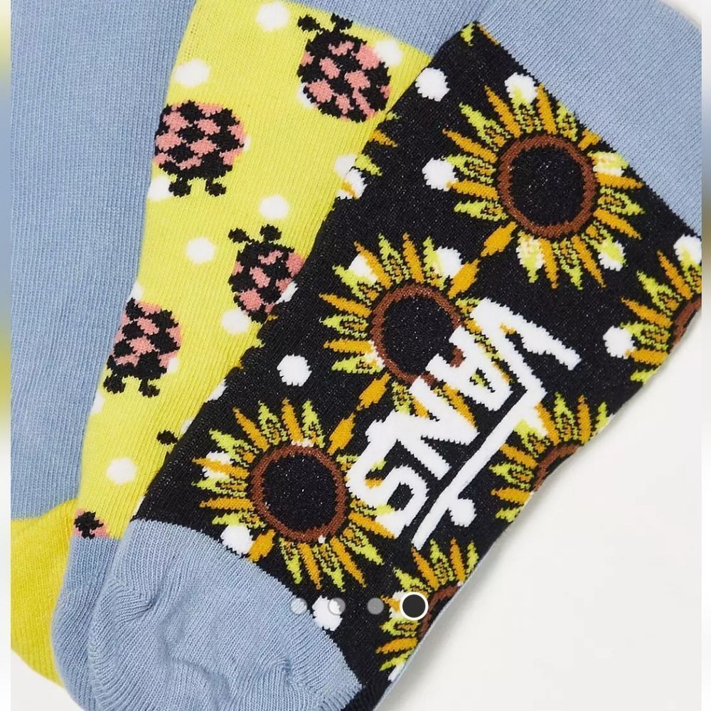 Vans Sunflower Mix 3PK Socks- Multi - Picture 5 of 7